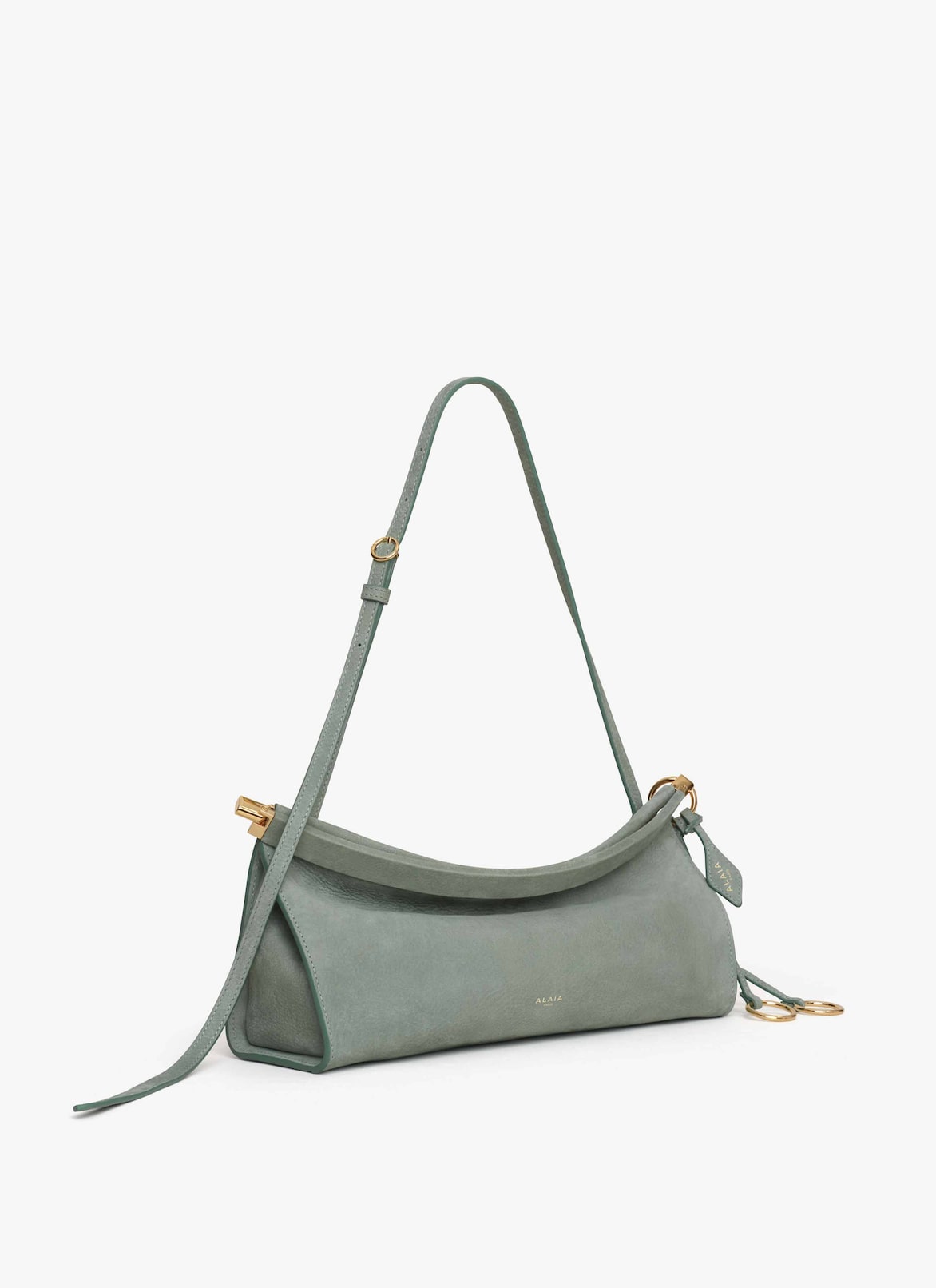 LE CLICK EAST WEST MEDIUM BAG IN NUBUCK ALAÏA SAGE LE CLICK EAST WEST MEDIUM BAG IN NUBUCK
